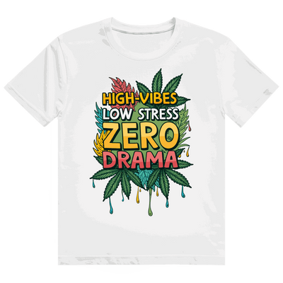 Heavy Cotton T-Shirt - High-Vibes, low stress, zero drama | Division420®