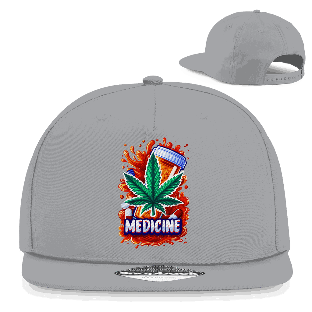 Division420 Snapback Cap Medicine Weed urbaner Style 100% Baumwolle flacher Schirm Retro Verschluss