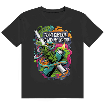 Heavy Cotton T-Shirt - Joint Custody: me and my lighter | Division420®
