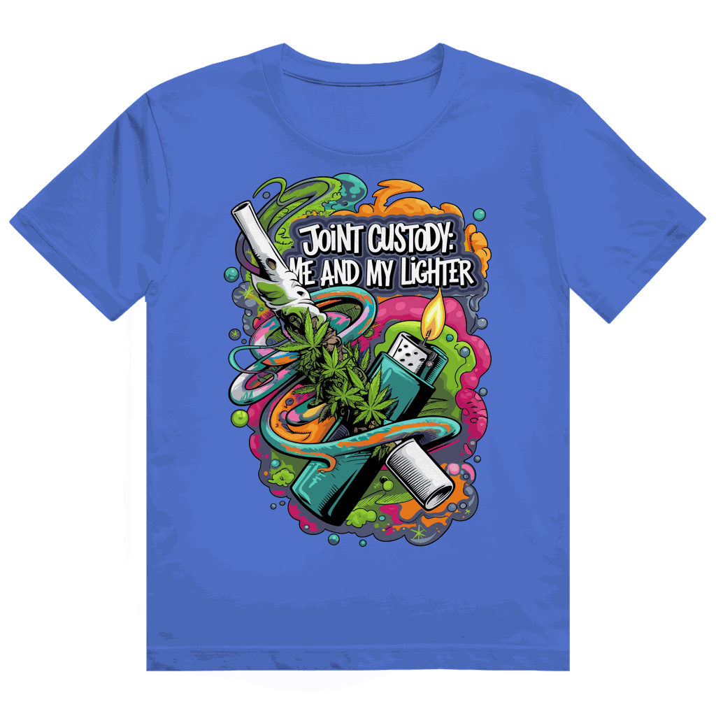 Heavy Cotton T-Shirt - Joint Custody: me and my lighter | Division420®