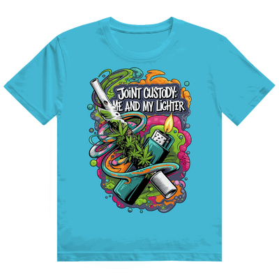 Heavy Cotton T-Shirt - Joint Custody: me and my lighter | Division420®