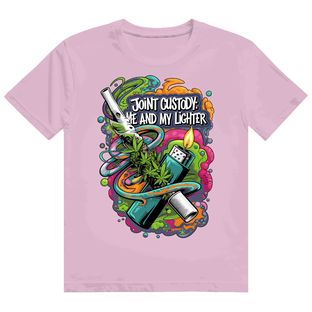 Heavy Cotton T-Shirt - Joint Custody: me and my lighter | Division420®