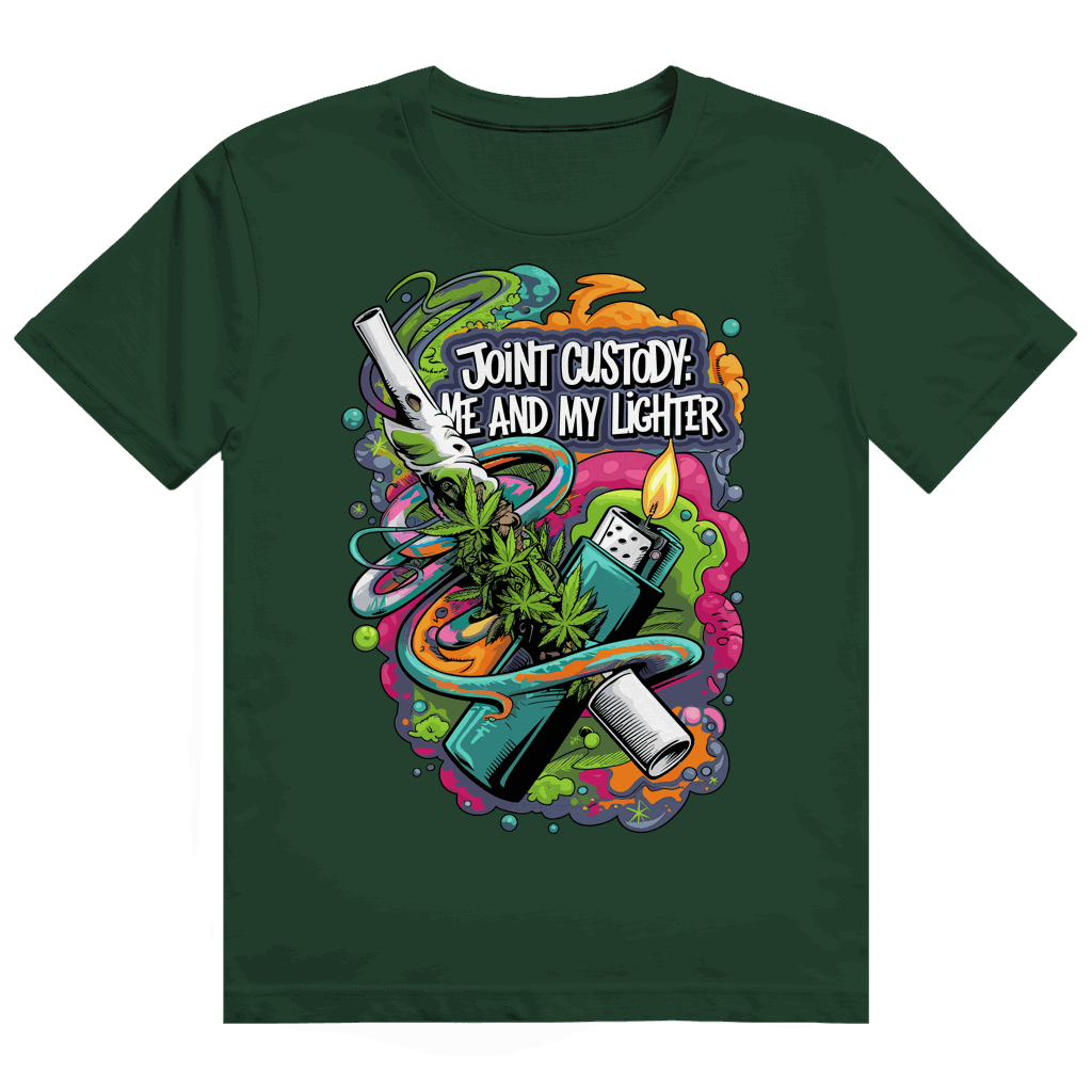 Heavy Cotton T-Shirt - Joint Custody: me and my lighter | Division420®