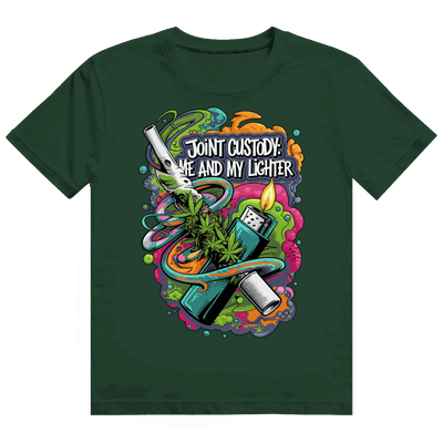 Heavy Cotton T-Shirt - Joint Custody: me and my lighter | Division420®