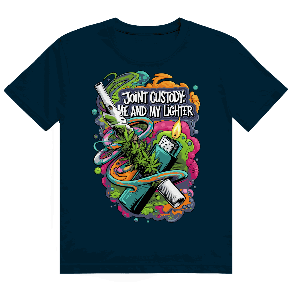 Heavy Cotton T-Shirt - Joint Custody: me and my lighter | Division420®