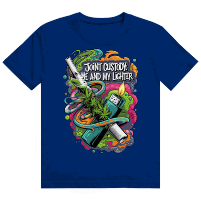 Heavy Cotton T-Shirt - Joint Custody: me and my lighter | Division420®