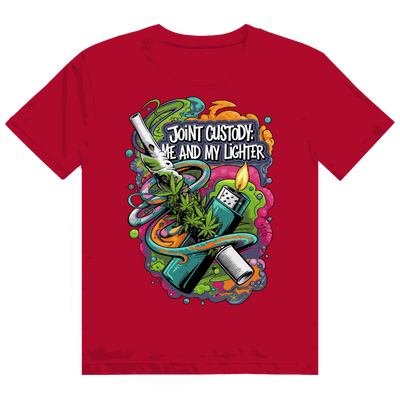 Heavy Cotton T-Shirt - Joint Custody: me and my lighter | Division420®