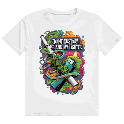 Heavy Cotton T-Shirt - Joint Custody: me and my lighter | Division420®