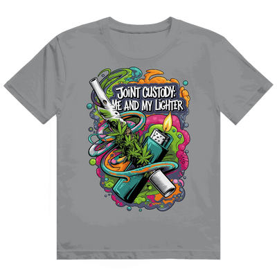 Heavy Cotton T-Shirt - Joint Custody: me and my lighter | Division420®