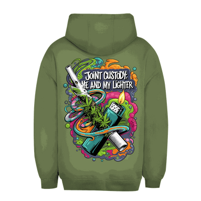 Unisex Oversize Hoodie Joint Custody me and my lighter von Division420 in urbanem Stil und nachhaltiger Qualität