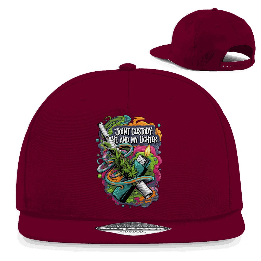 Snapback Rapper Cap - Joint Custody: me and my lighter | Division420®
