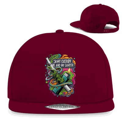 Snapback Rapper Cap - Joint Custody: me and my lighter | Division420®