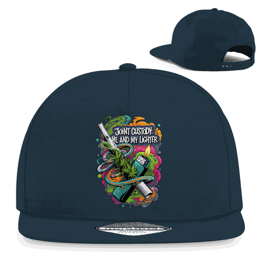 Snapback Rapper Cap - Joint Custody: me and my lighter | Division420®