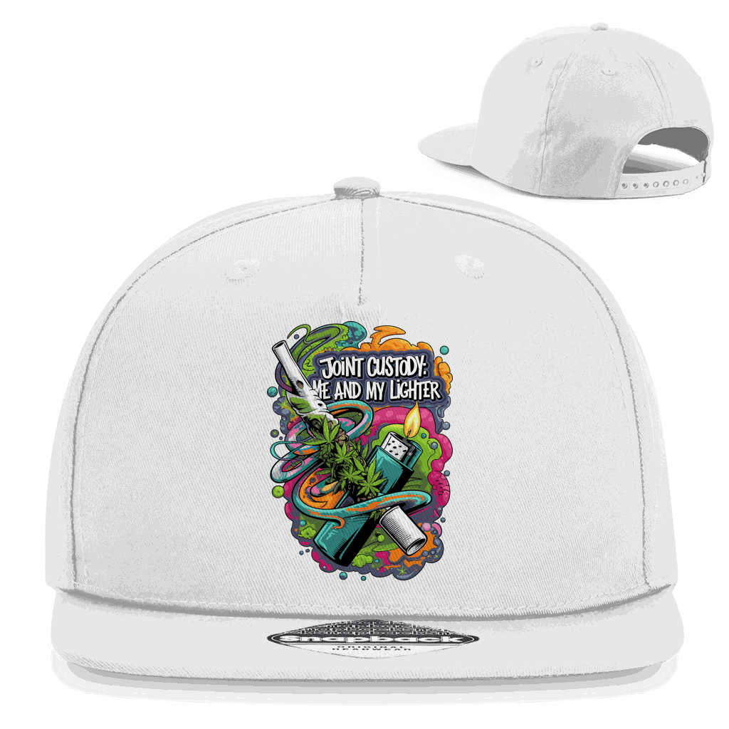 Snapback Rapper Cap - Joint Custody: me and my lighter | Division420®