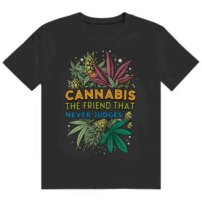 Heavy Cotton T-Shirt - Cannabis, The friend that never judges | Division420®