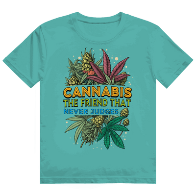 Heavy Cotton T-Shirt - Cannabis, The friend that never judges | Division420®