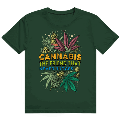 Heavy Cotton T-Shirt - Cannabis, The friend that never judges | Division420®