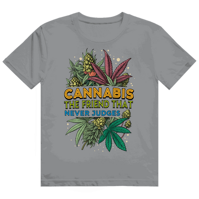 Heavy Cotton T-Shirt - Cannabis, The friend that never judges | Division420®