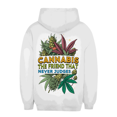Unisex Oversize Hoodie von Division420 mit Cannabis-Motiv und Kängurutasche
