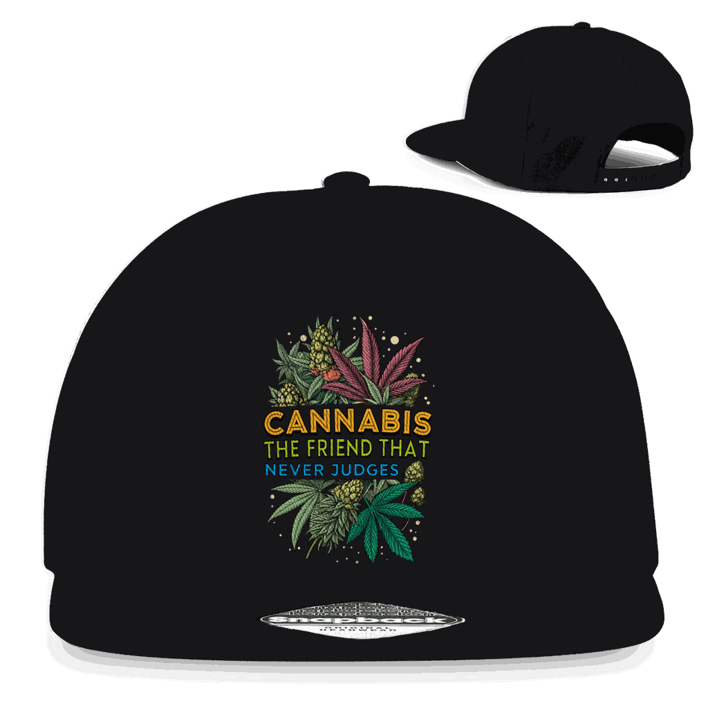 Snapback Rapper Cap - Cannabis, The friend that never judges | Division420®