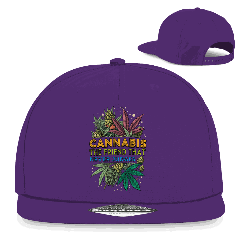 Snapback Rapper Cap - Cannabis, The friend that never judges | Division420®