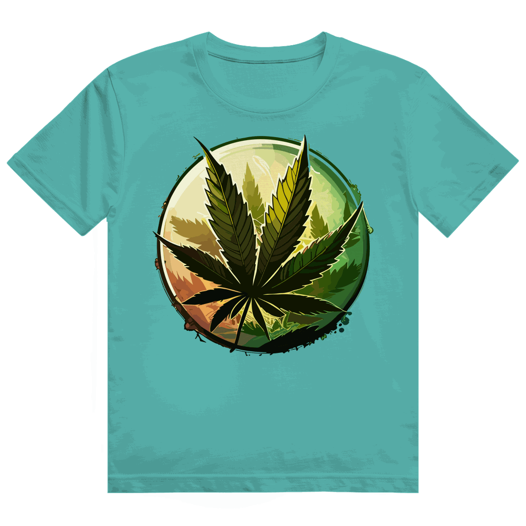 Heavy Cotton T-Shirt - Weed Leaf Art Print | Division420®