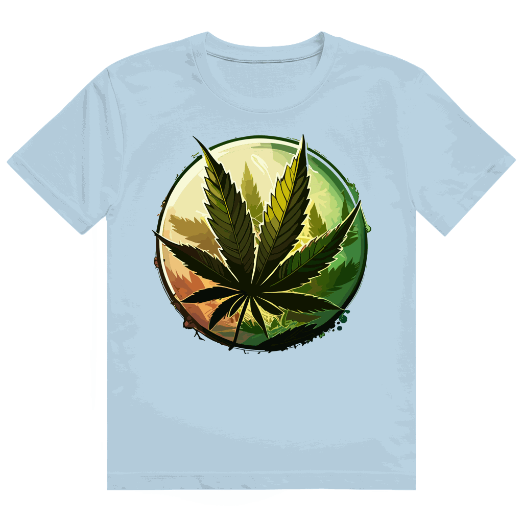 Heavy Cotton T-Shirt - Weed Leaf Art Print | Division420®