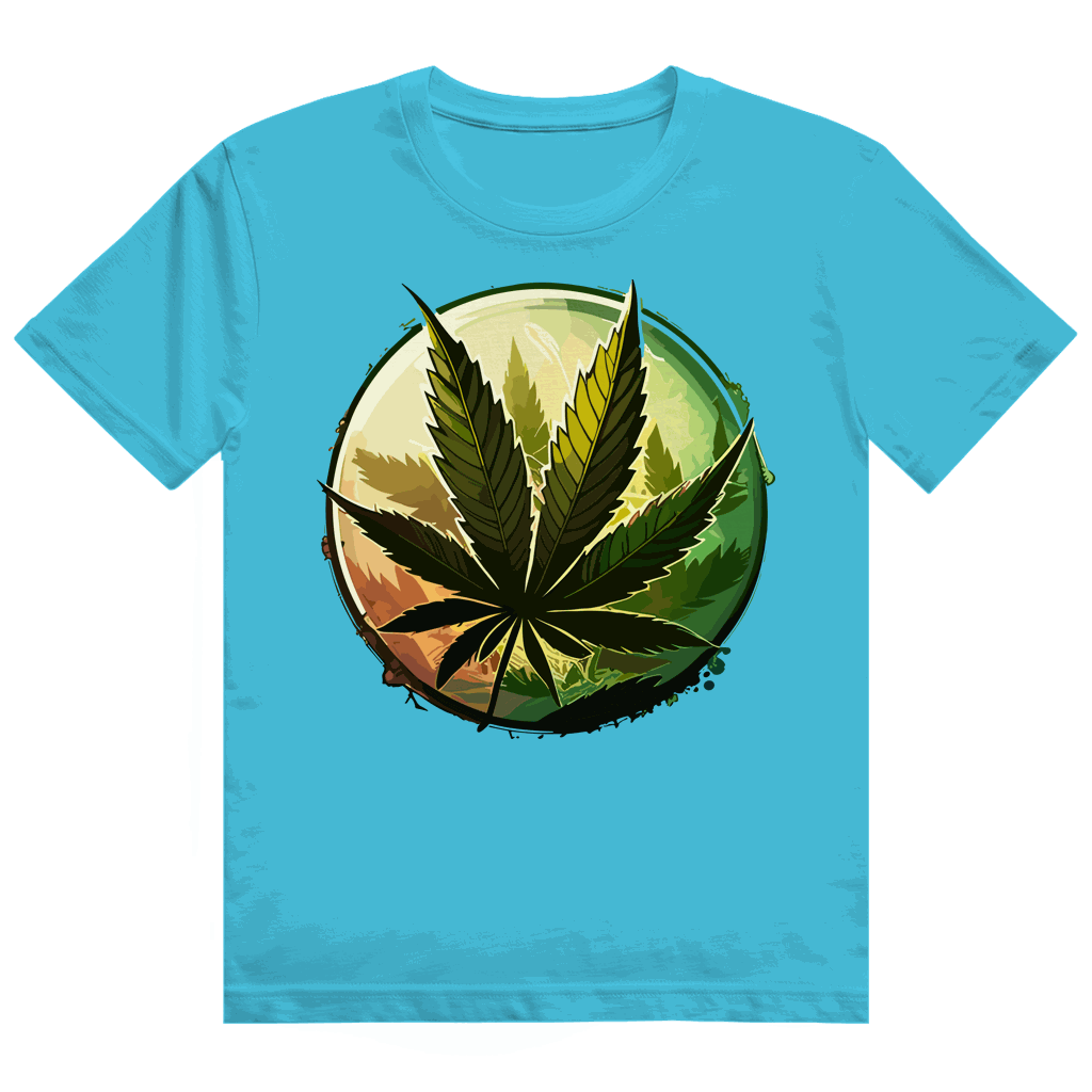 Heavy Cotton T-Shirt - Weed Leaf Art Print | Division420®