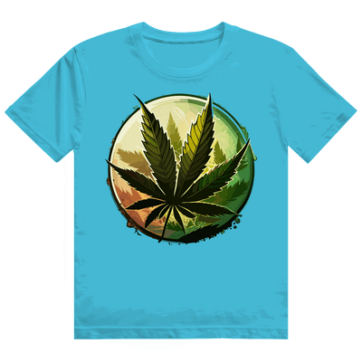 Heavy Cotton T-Shirt - Weed Leaf Art Print | Division420®