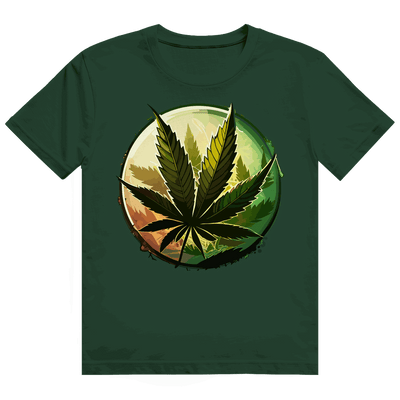 Heavy Cotton T-Shirt - Weed Leaf Art Print | Division420®