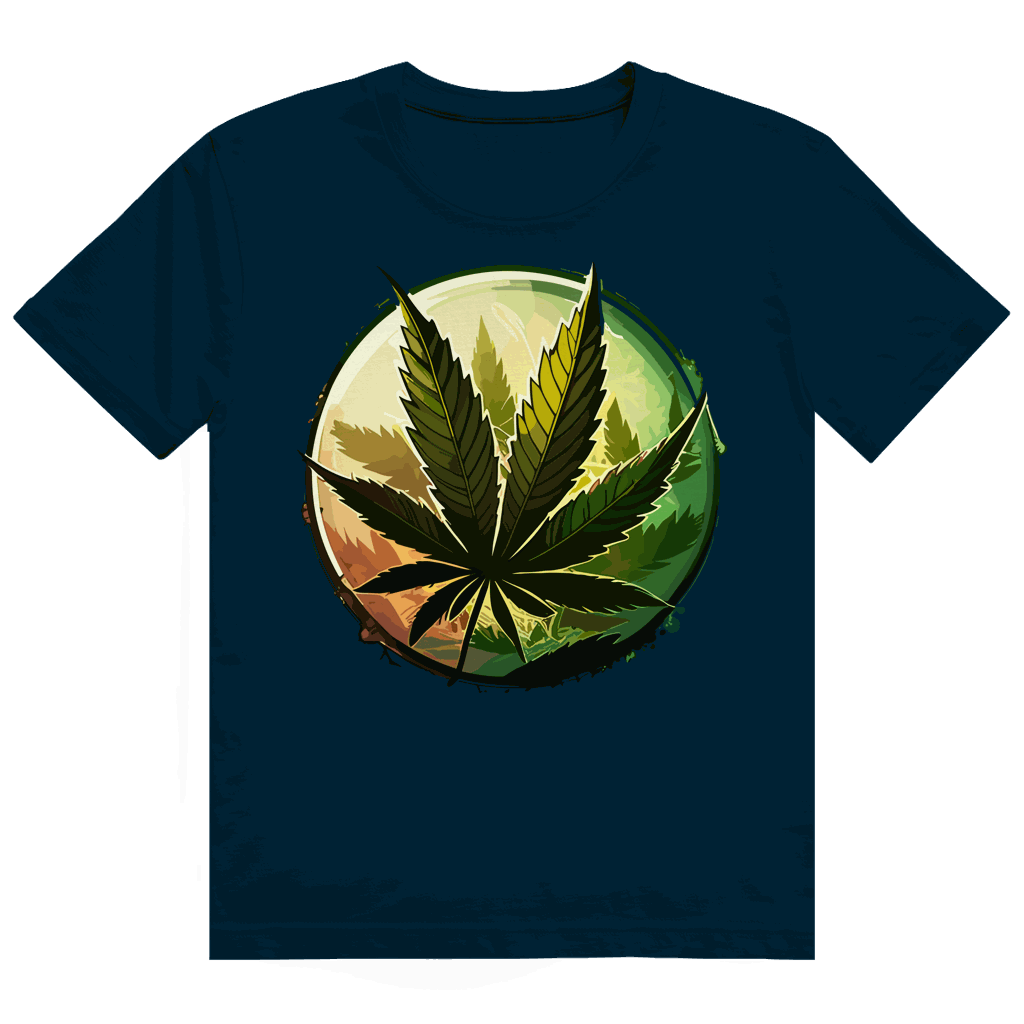 Heavy Cotton T-Shirt - Weed Leaf Art Print | Division420®