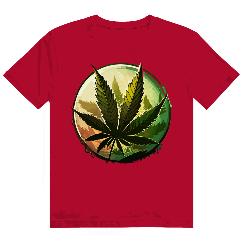 Heavy Cotton T-Shirt - Weed Leaf Art Print | Division420®