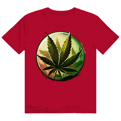 Heavy Cotton T-Shirt - Weed Leaf Art Print | Division420®