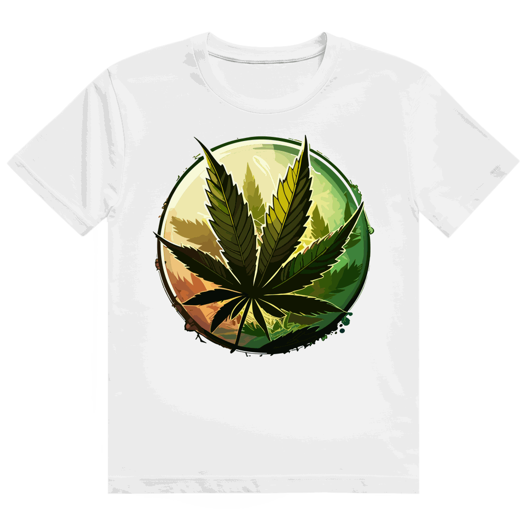 Heavy Cotton T-Shirt - Weed Leaf Art Print | Division420®