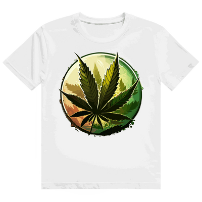 Heavy Cotton T-Shirt - Weed Leaf Art Print | Division420®