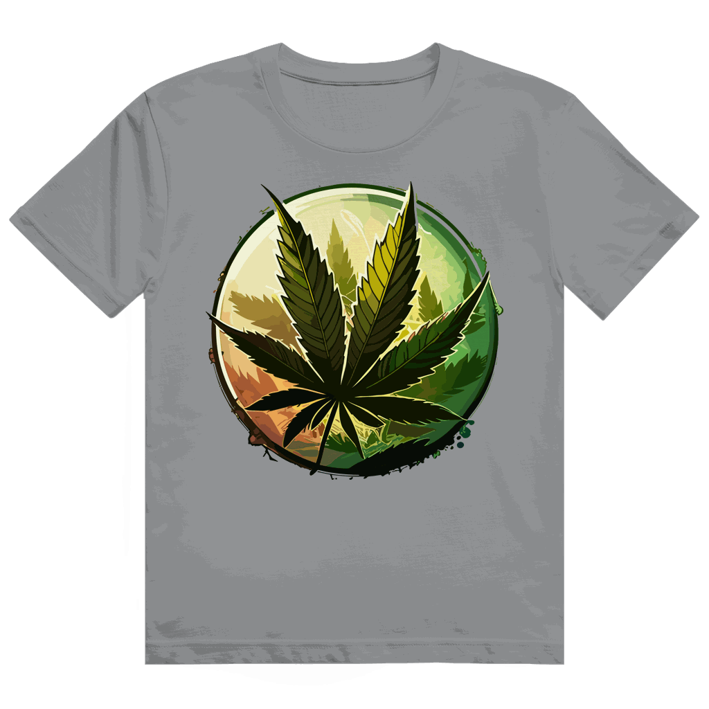 Heavy Cotton T-Shirt - Weed Leaf Art Print | Division420®