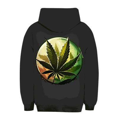 Unisex Oversize Hoodie mit Weed Leaf Art Print von Division420, gemütlich und nachhaltig