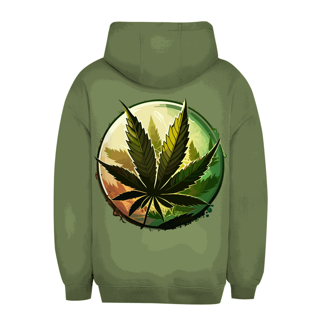 Unisex Oversize Hoodie - Weed Leaf Art Print | Division420®