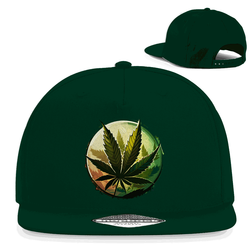 Snapback Rapper Cap - Weed Leaf Art Print | Division420®