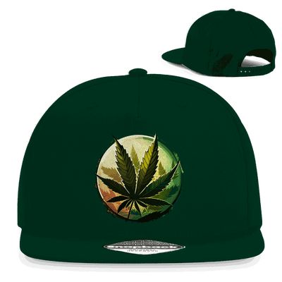 Snapback Rapper Cap - Weed Leaf Art Print | Division420®