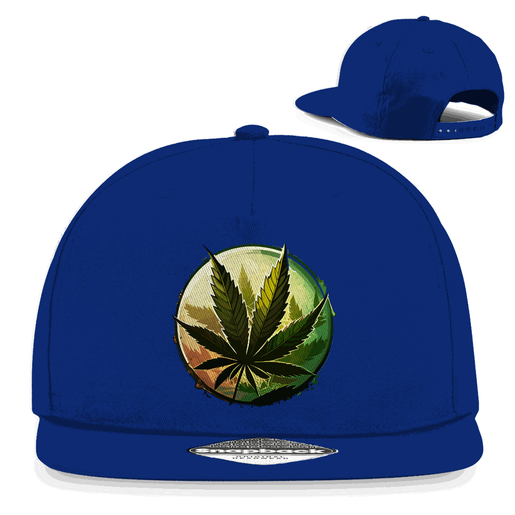 Snapback Rapper Cap - Weed Leaf Art Print | Division420®