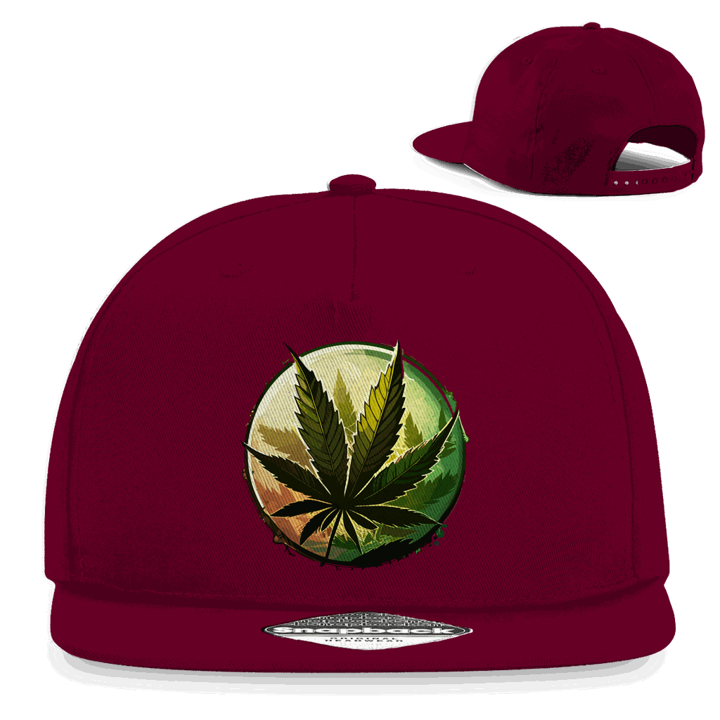 Snapback Rapper Cap - Weed Leaf Art Print | Division420®