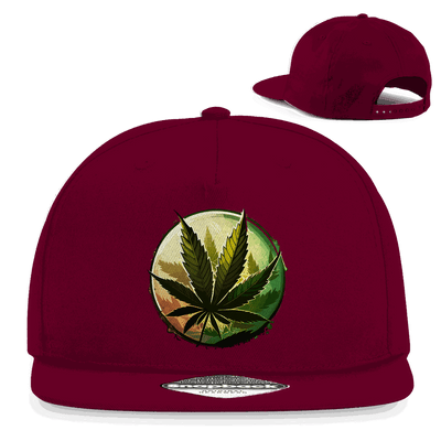 Snapback Rapper Cap - Weed Leaf Art Print | Division420®