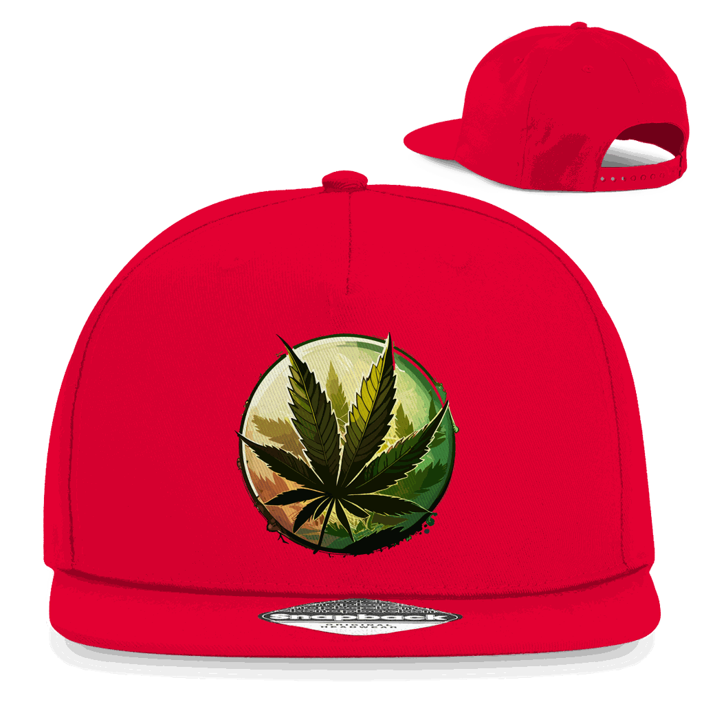 Snapback Rapper Cap - Weed Leaf Art Print | Division420®