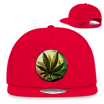 Snapback Rapper Cap - Weed Leaf Art Print | Division420®