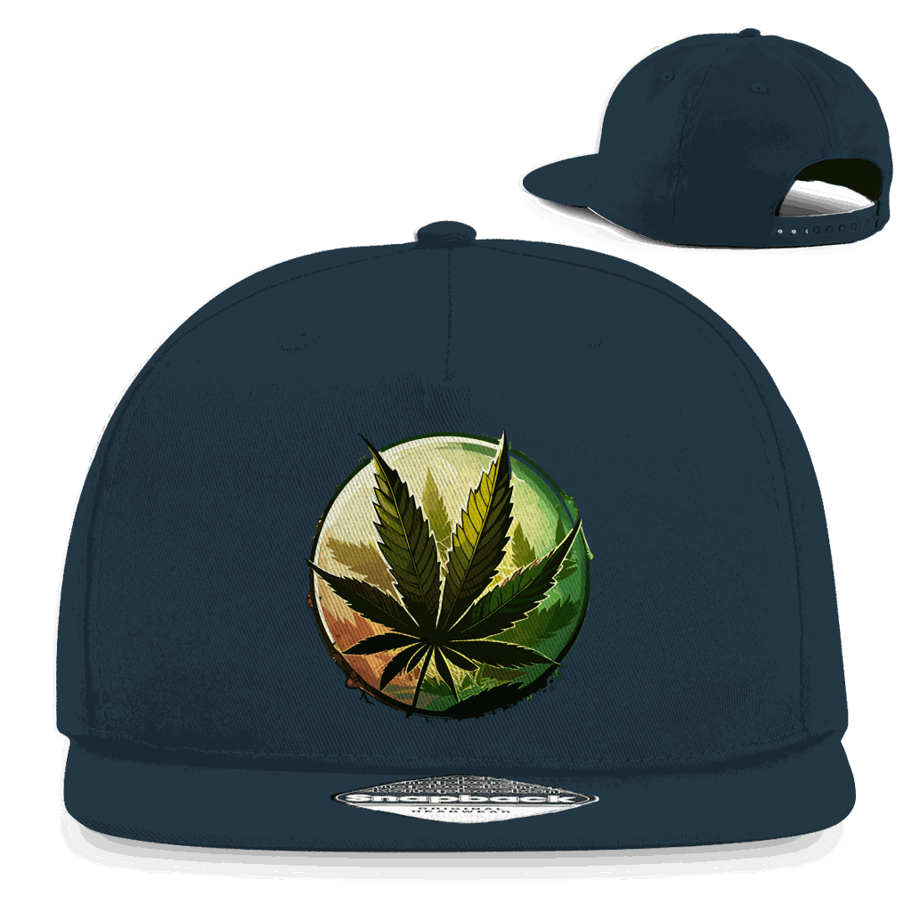 Snapback Rapper Cap - Weed Leaf Art Print | Division420®
