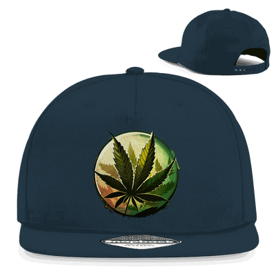 Snapback Rapper Cap - Weed Leaf Art Print | Division420®