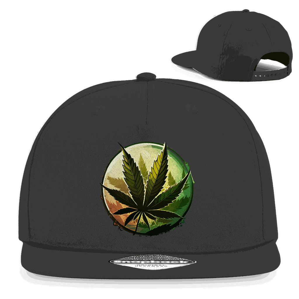 Snapback Rapper Cap - Weed Leaf Art Print | Division420®