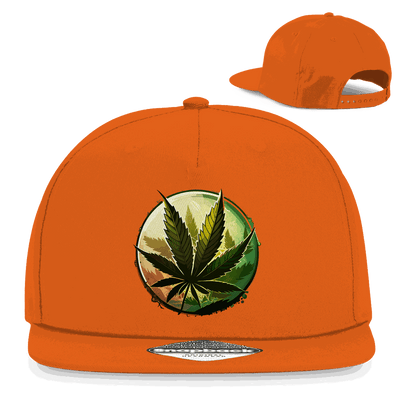 Snapback Rapper Cap - Weed Leaf Art Print | Division420®