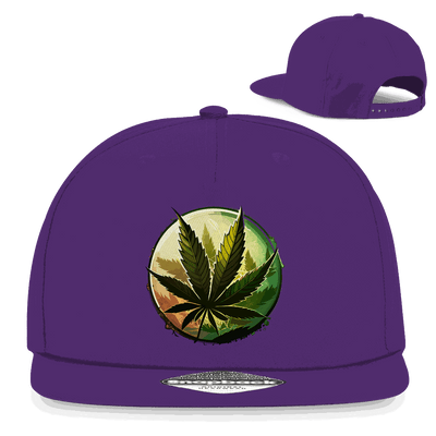 Snapback Rapper Cap - Weed Leaf Art Print | Division420®